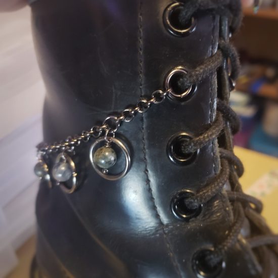 PREORDER gemstone o ring boot chain