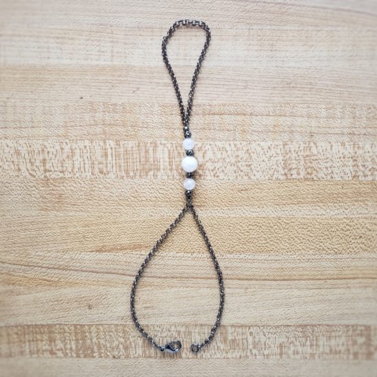 sodalite & o ring belt loop chain – heysomeday handmade jewelry