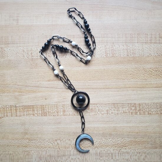 chatoyant moon necklace