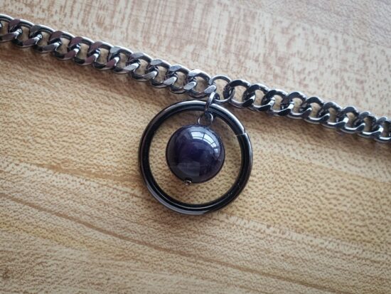 personal collection - o ring choker with amethyst (14.25") - Image 5