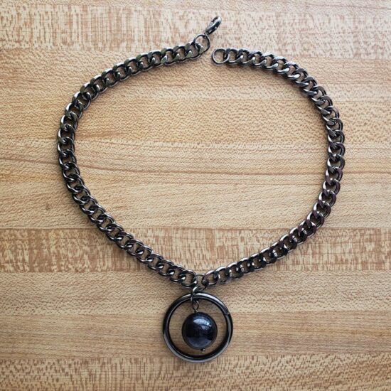 personal collection – o ring choker with amethyst (14.25″)