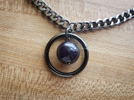 personal collection - o ring choker with amethyst (14.25") - Image 3