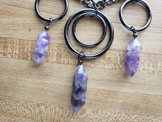 triple amethyst point o ring choker (14 3/4") - Image 4